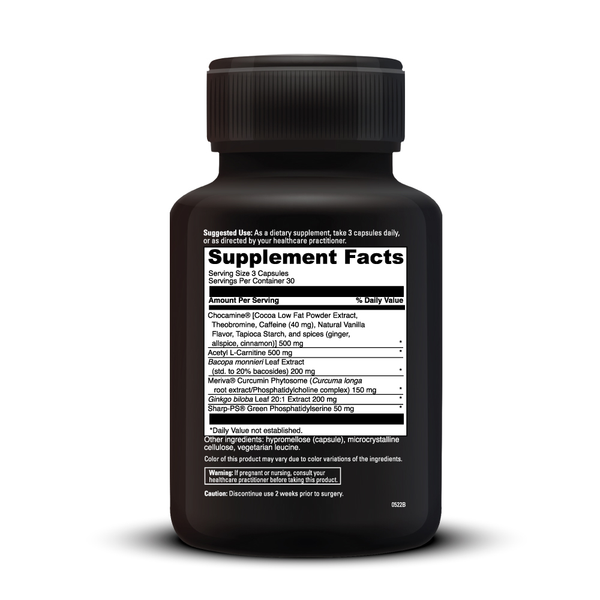 Neuro Benefits Supplement Facts Label