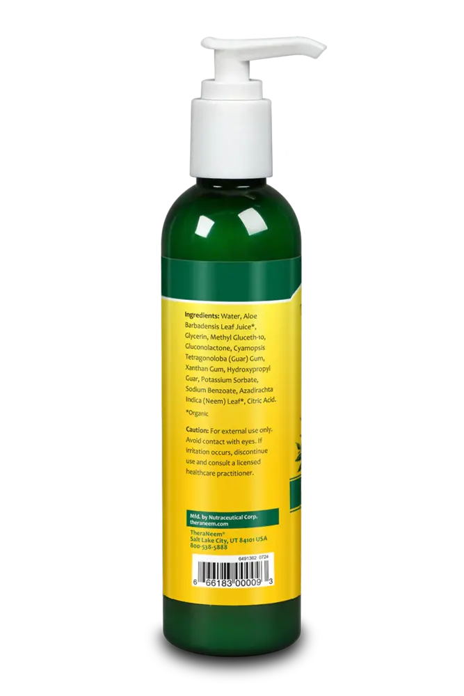 Neem Leaf & Aloe Gel Original Supplement Facts Label