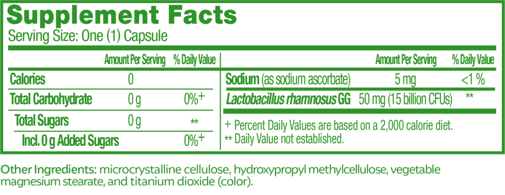 Culturelle Health & Wellness Supplement Facts Label