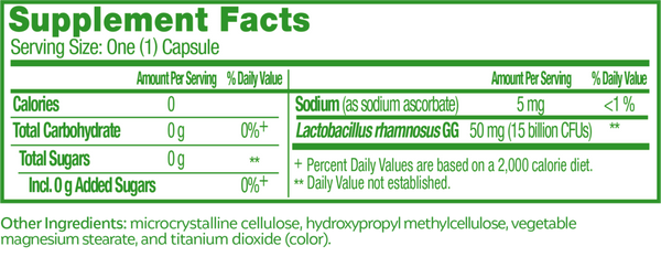 Culturelle Health & Wellness Supplement Facts Label