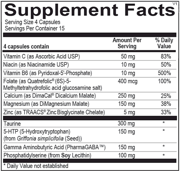 Cerenity PM Supplement Facts Label