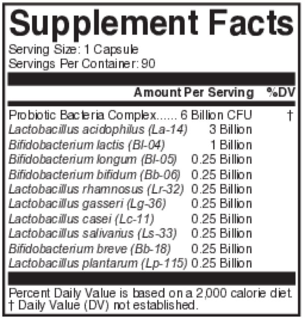 Frontier Biotics Supplement Facts Label