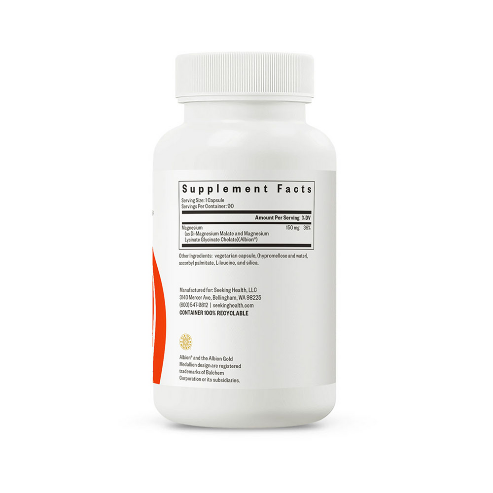 Optimal Magnesium Supplement Facts Label