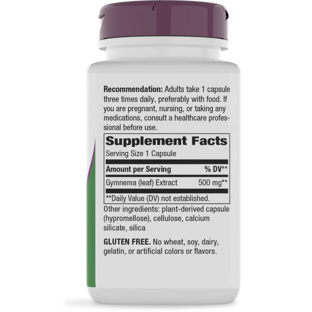 Gymnema Supplement Facts Label