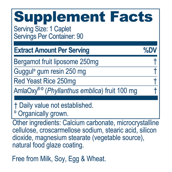 Guggal-Lip Plus Supplement Facts Label
