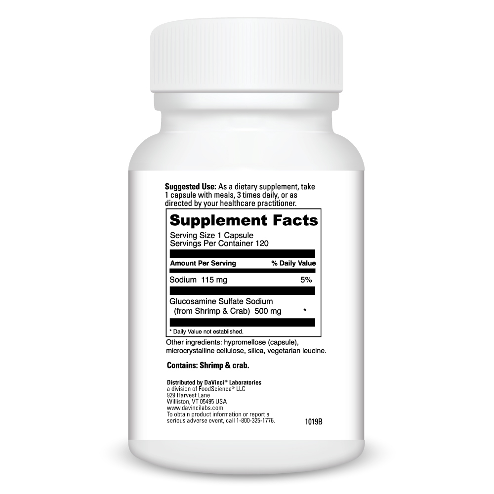 Glucosamine Sulfate Supplement Facts Label