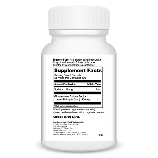 Glucosamine Sulfate Supplement Facts Label
