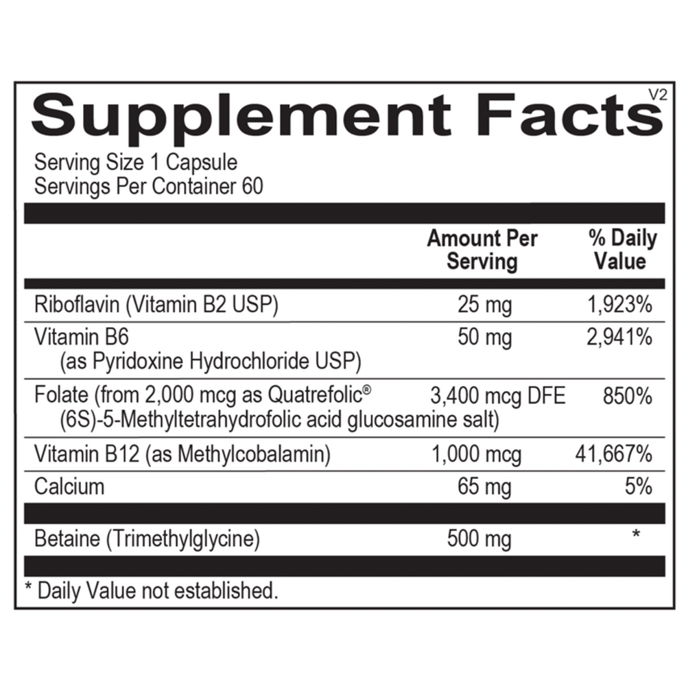 Methyl CpG Supplement Facts Label