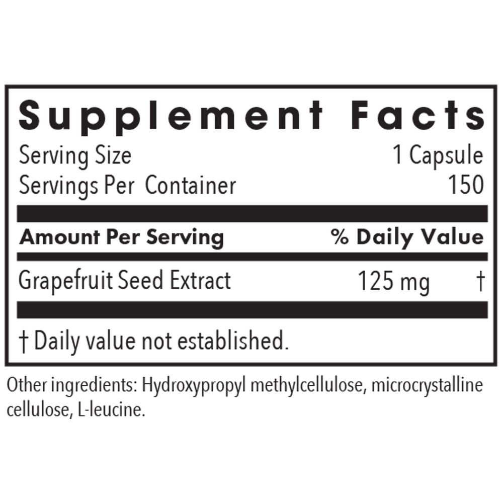 ParaMicrocidin 125 Mg Supplement Facts Label