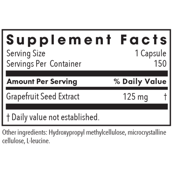 ParaMicrocidin 125 Mg Supplement Facts Label