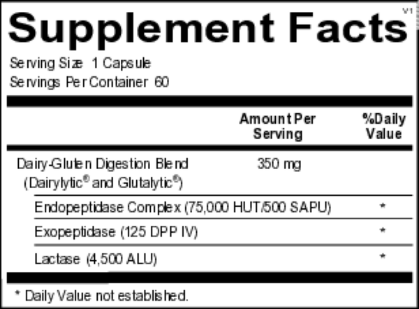 DG Protect Supplement Facts Label