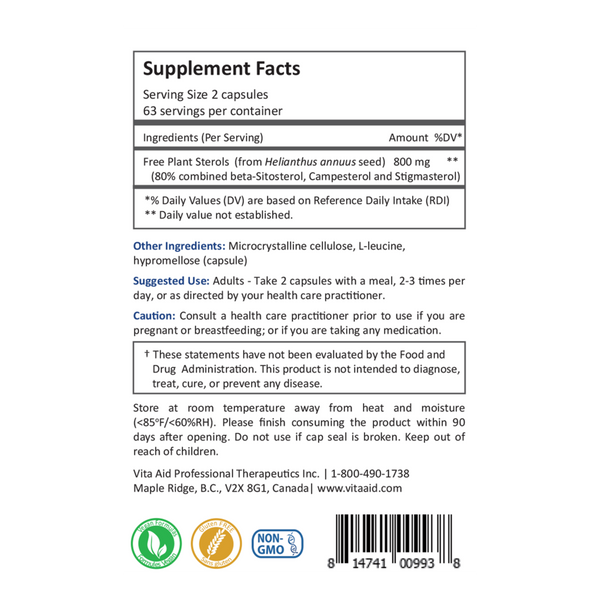 Cholestolief Supplement Facts Label