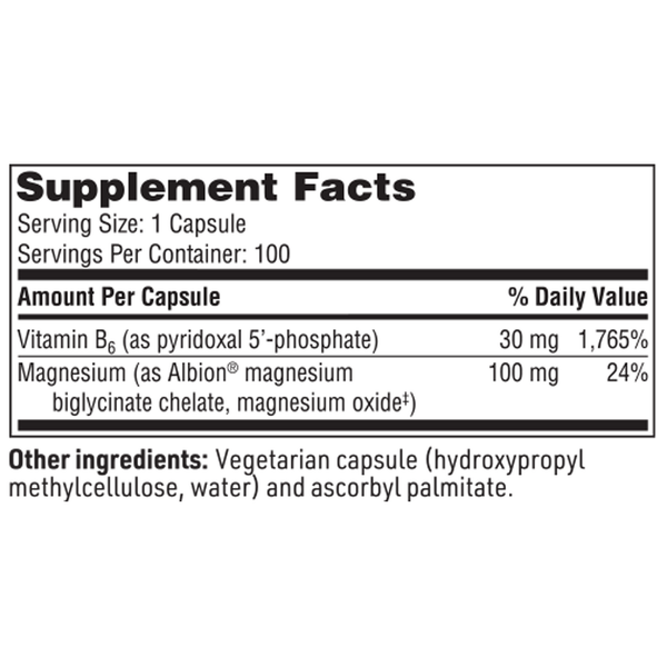 P-5-P Plus Supplement Facts Label