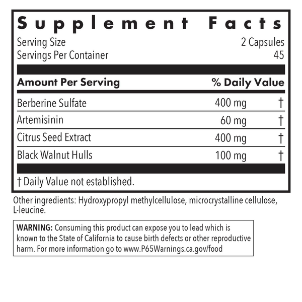 Tricycline® Supplement Facts Label
