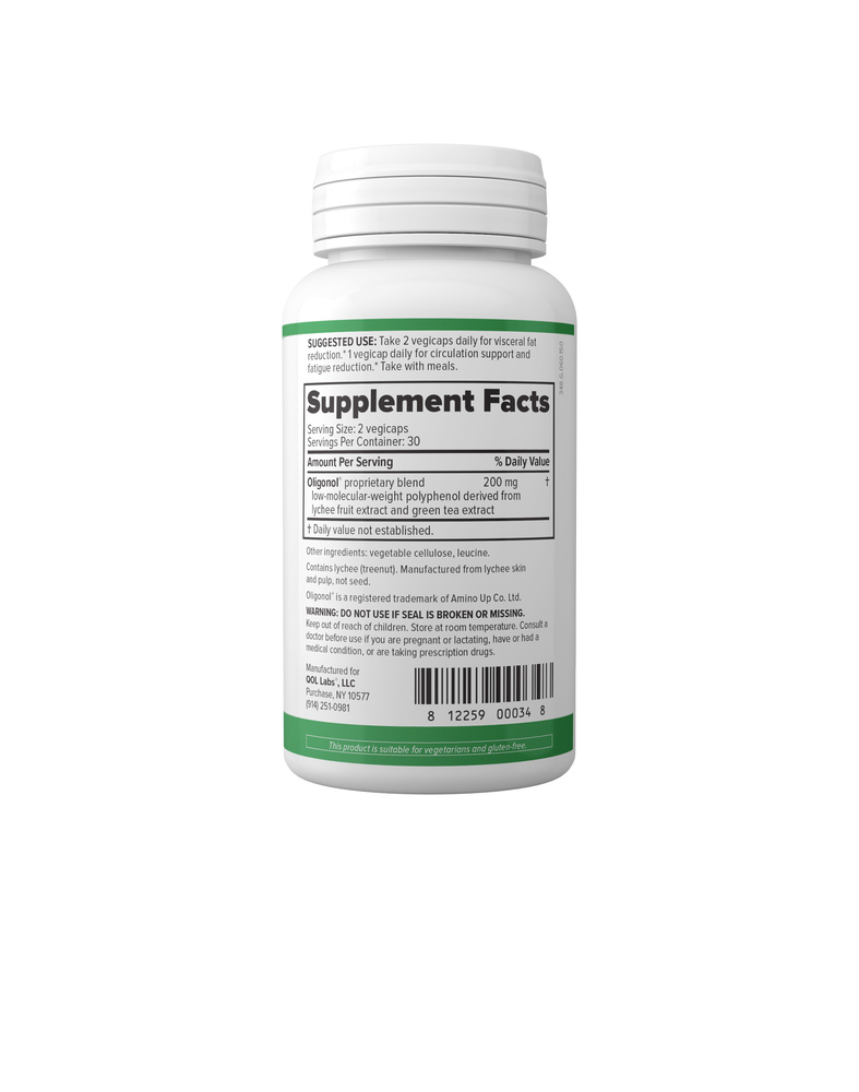Metasol 100 mg Supplement Facts Label
