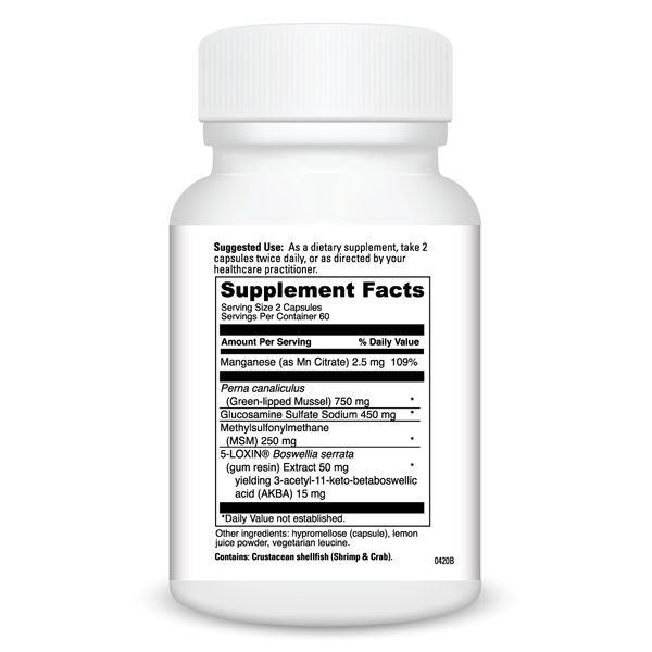 PERNA PRO Supplement Facts Label