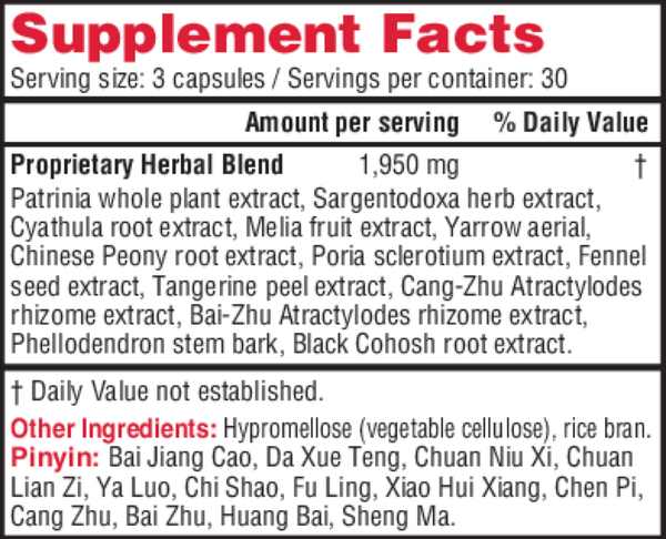 Unlocking Formula Supplement Facts Label