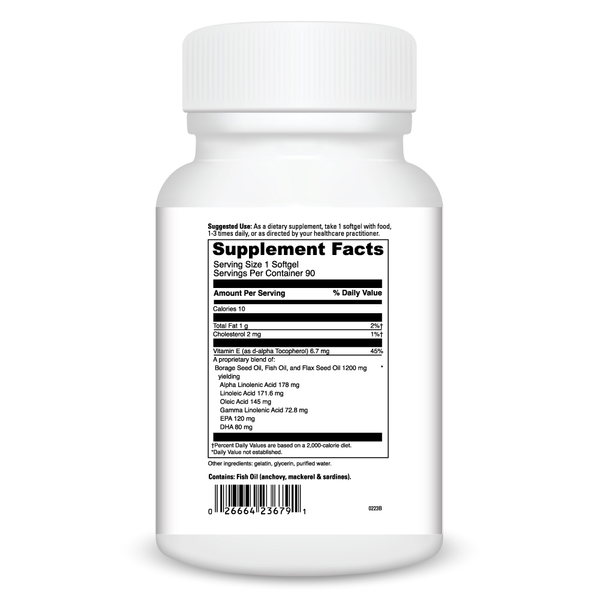 Supreme Omega Supplement Facts Label