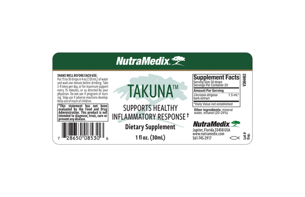 Takuna Supplement Facts Label