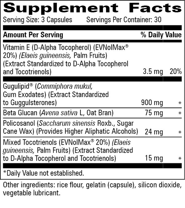 Poligugul Complex™ Supplement Facts Label