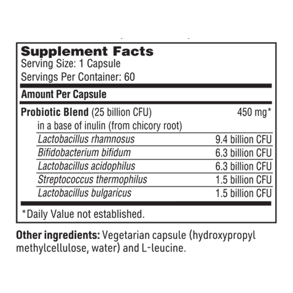 Ther-Biotic Pro-5 Supplement Facts Label