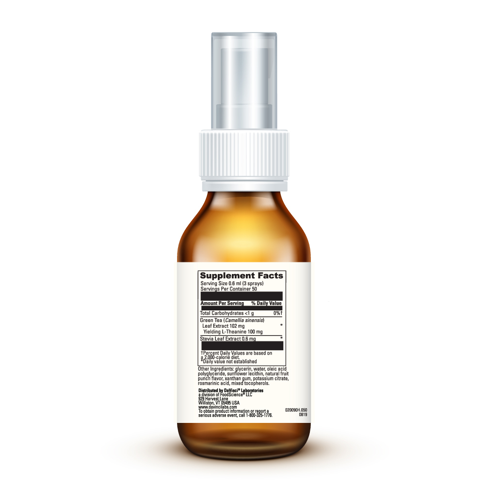 Liposomal L-Theanine Supplement Facts Label