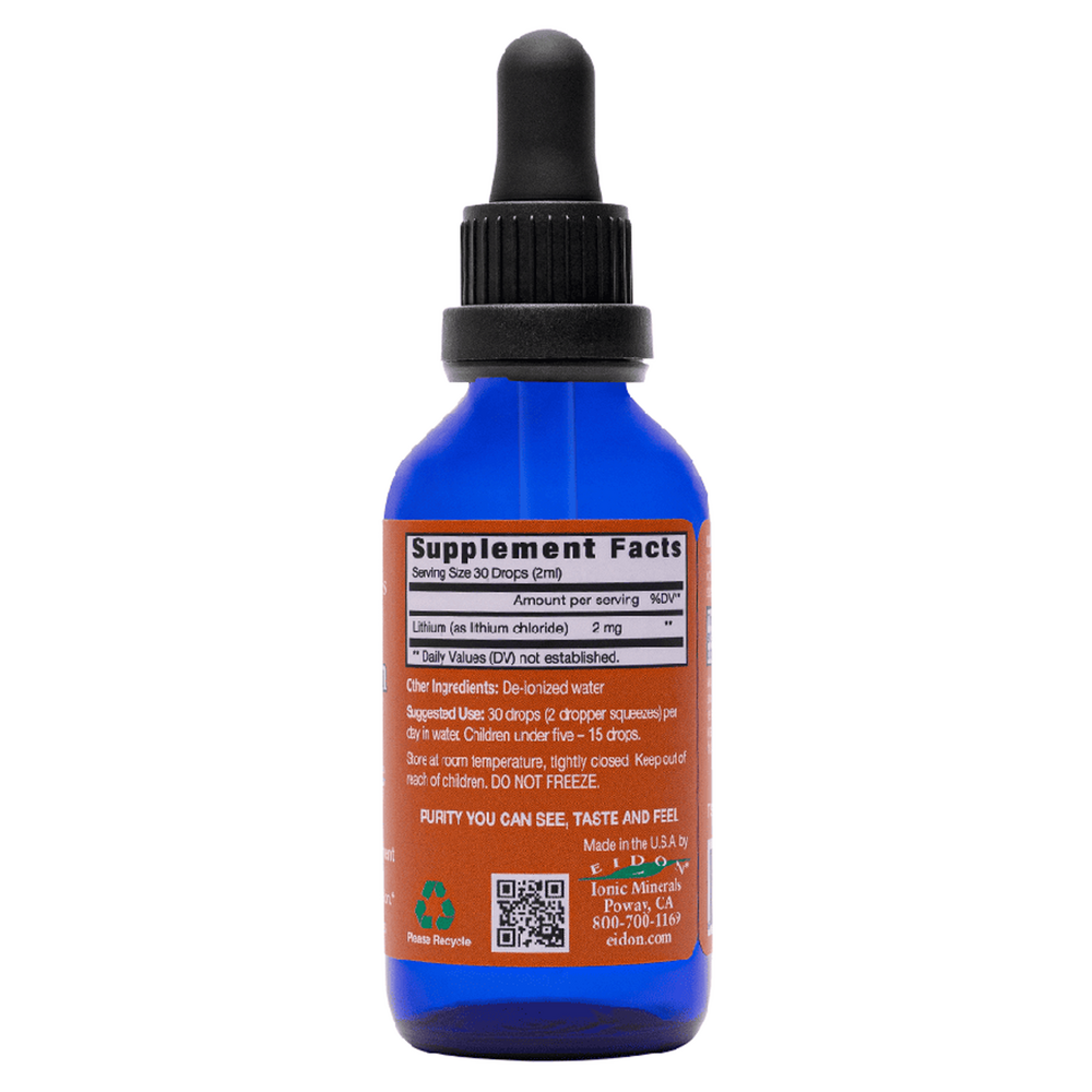 Lithium Liquid Supplement Facts Label