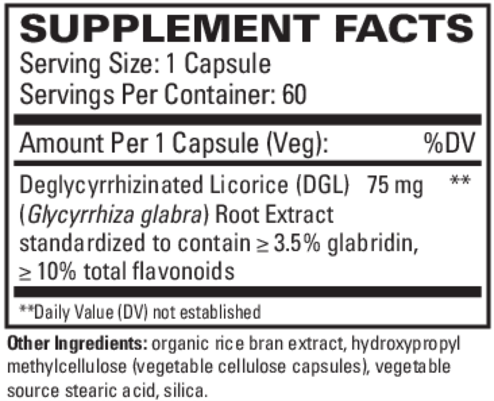 Stomach & Intestinal Relief Supplement Facts Label