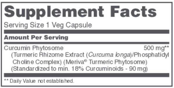 Curcumin PC Supplement Facts Label