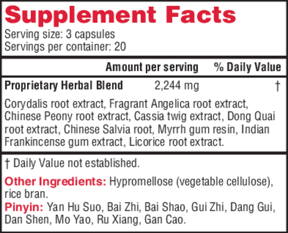 Channel Flow Supplement Facts Label
