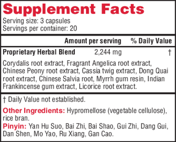 Channel Flow Supplement Facts Label