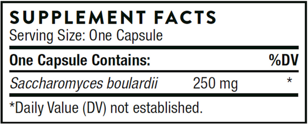 Sacro-B Supplement Facts Label