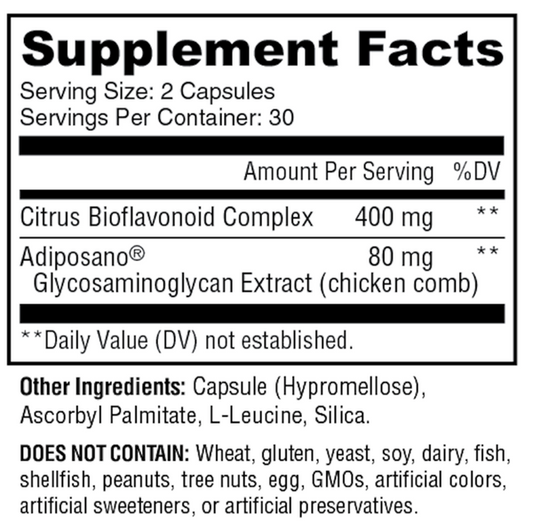 Metabolic Support Supplement Facts Label
