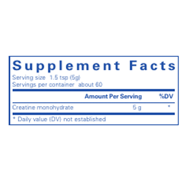 Creatine Supplement Facts Label
