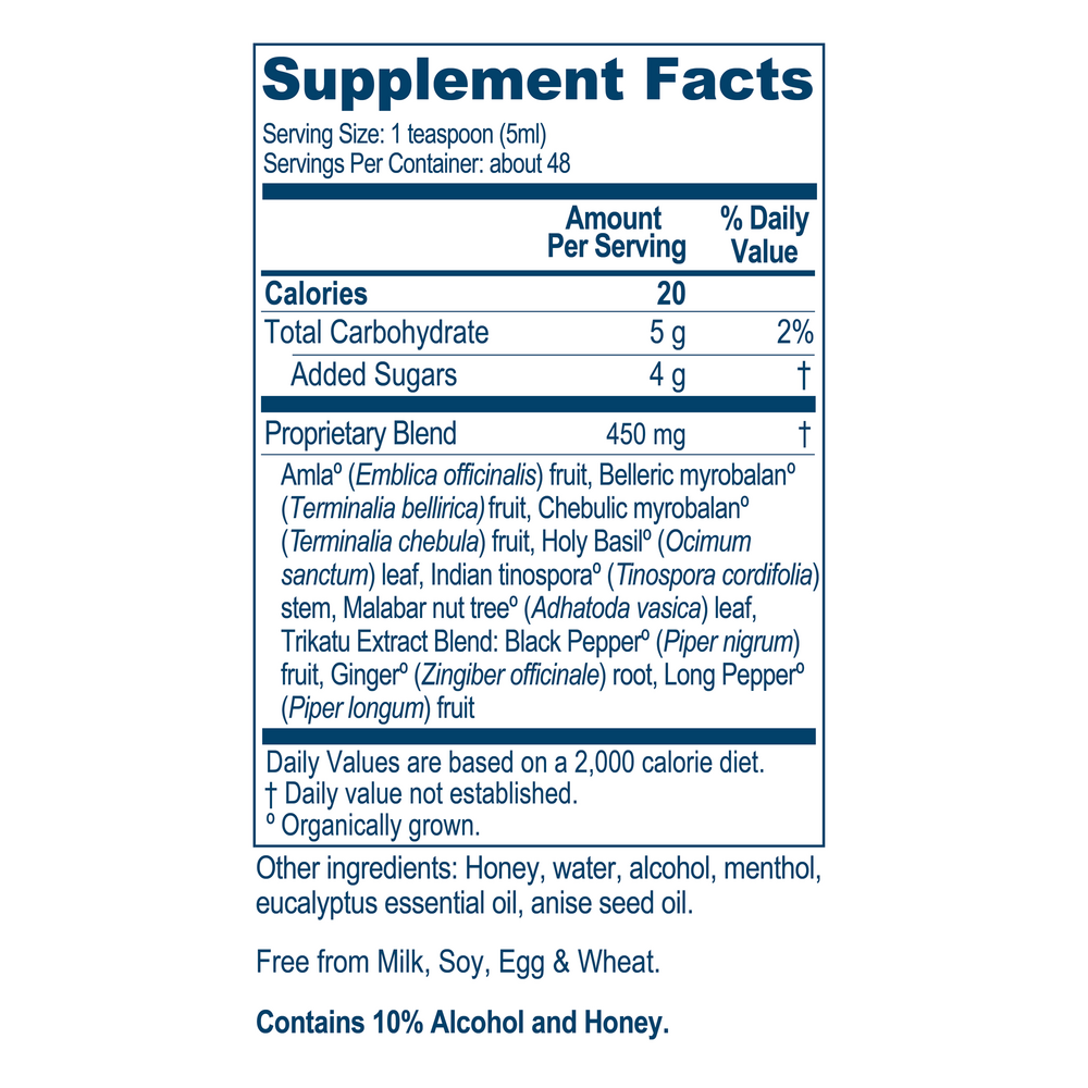 Kuff-Soothe Supplement Facts Label