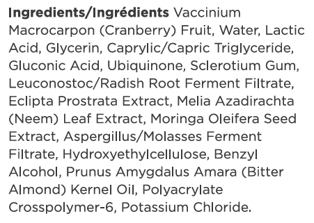 Polish MD Cranberry Enzyme Mask Supplement Facts Label