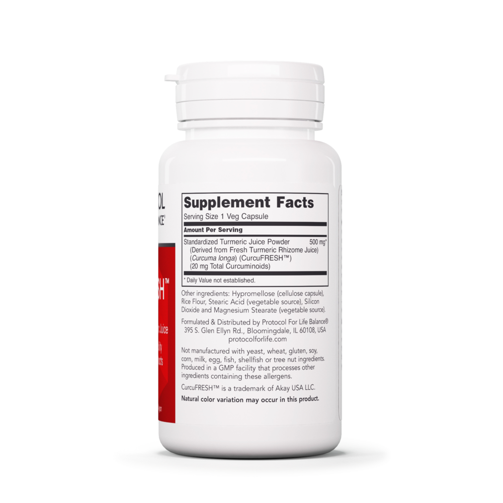 Curcufresh Supplement Facts Label