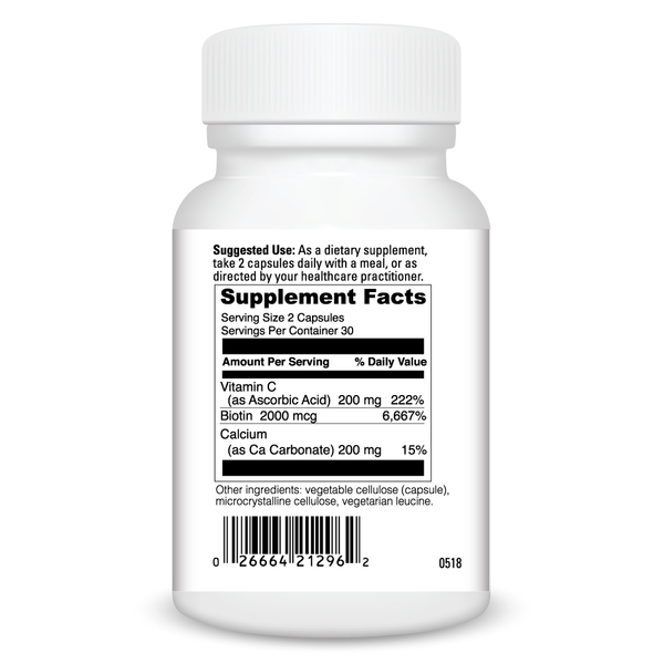 Biotin Supplement Facts Label
