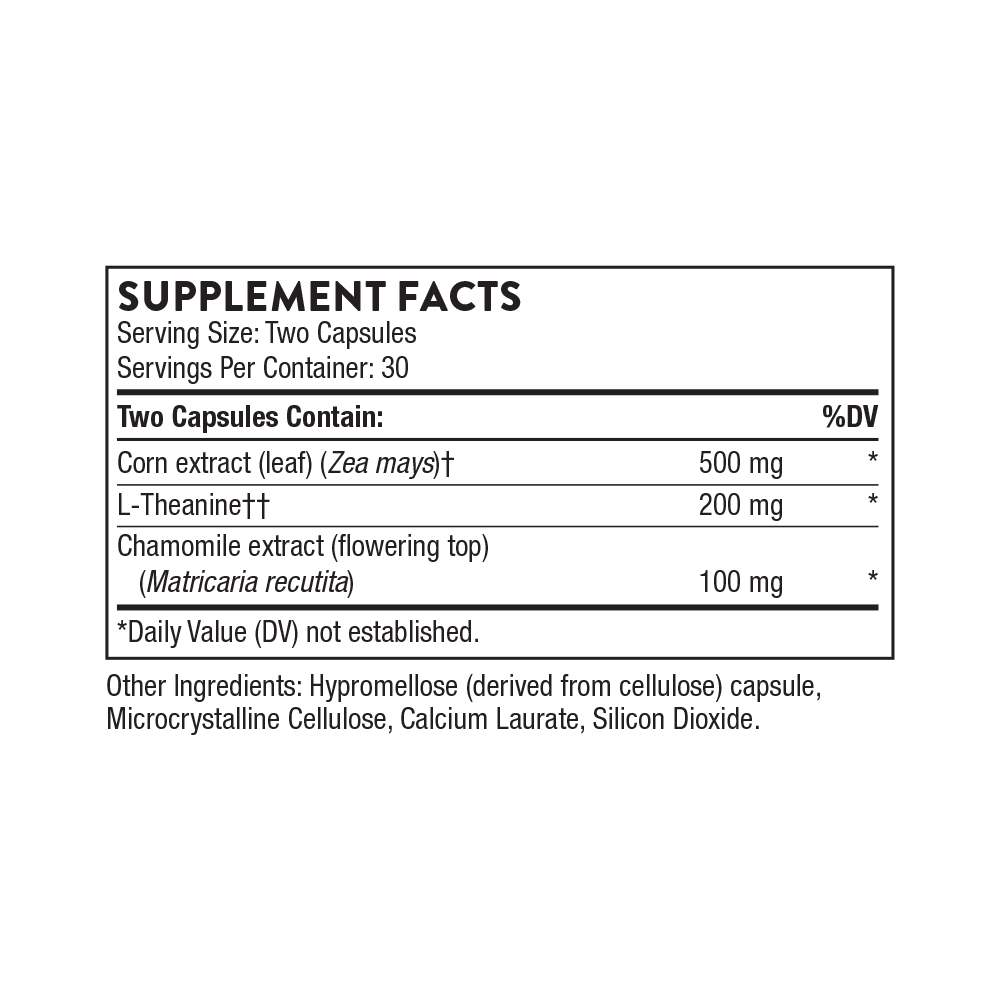 Deep Sleep Complex Supplement Facts Label