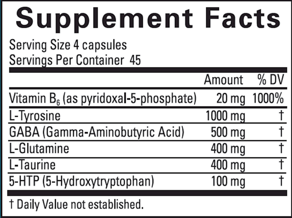 NeuroLink Supplement Facts Label