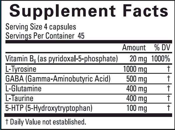 NeuroLink Supplement Facts Label