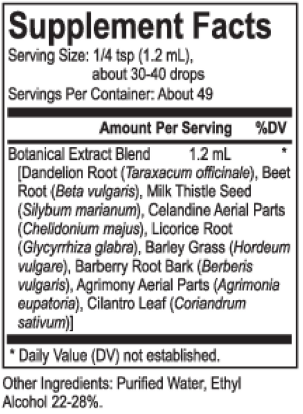 Core Dandi Blend Supplement Facts Label
