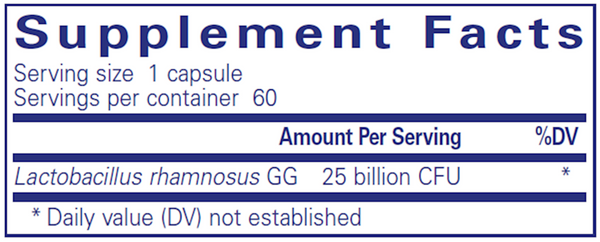 PureGG 25B Supplement Facts Label