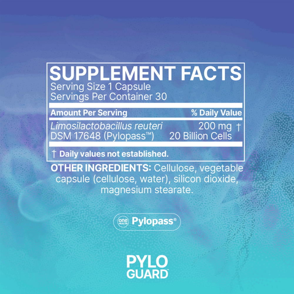 PyloGuard Supplement Facts Label