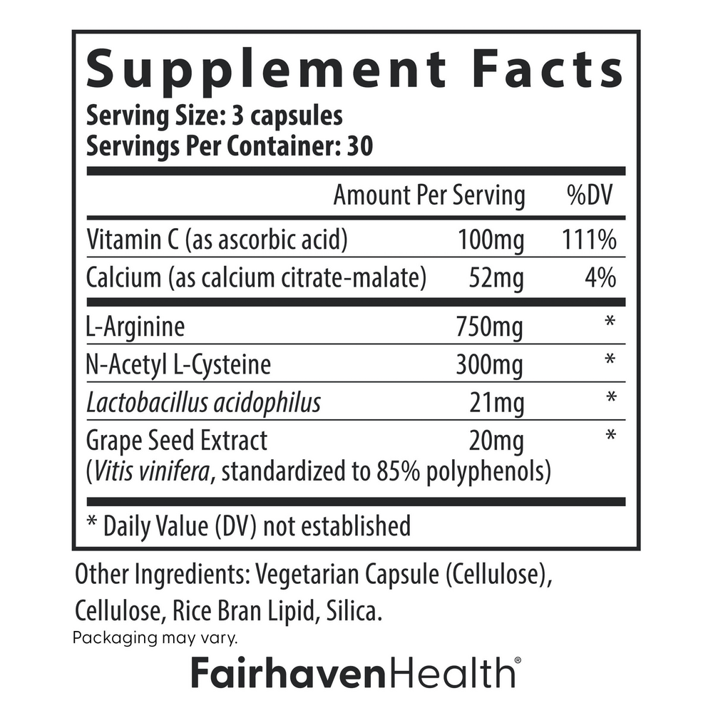 FertileCM Supplement Facts Label