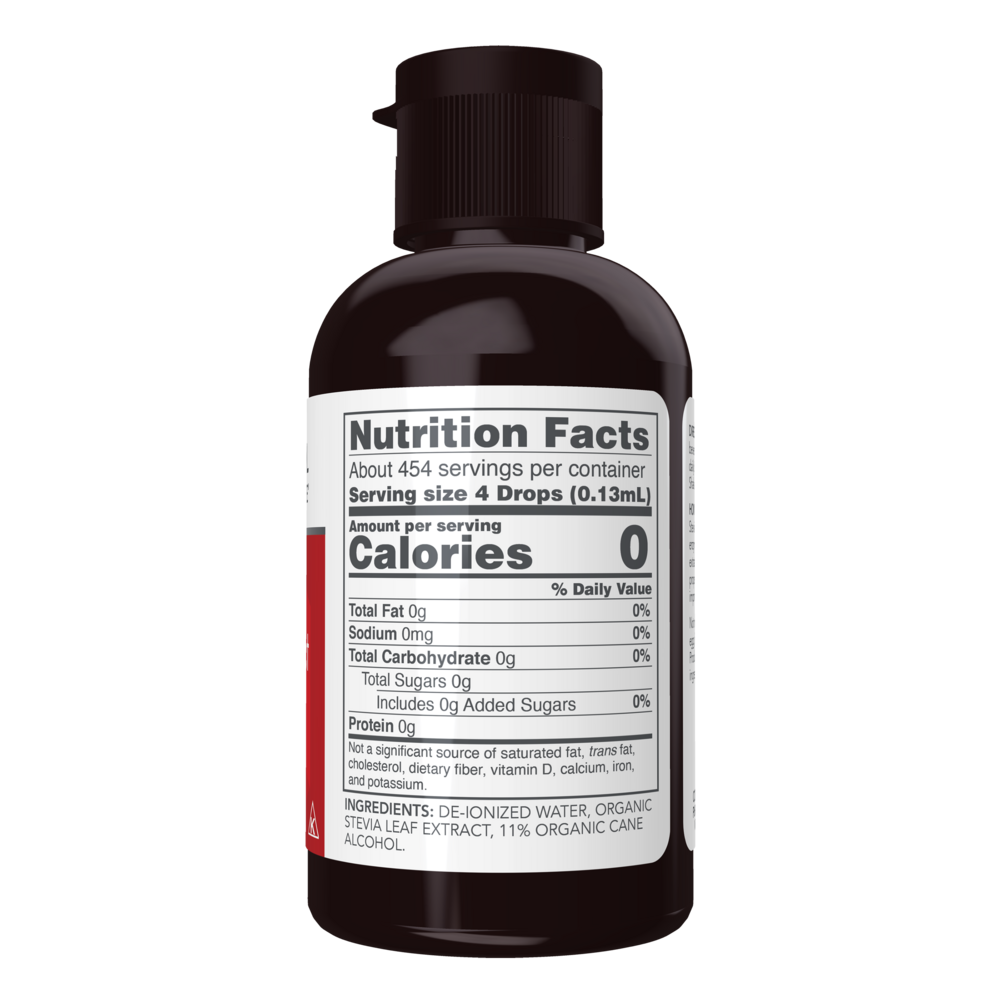 Stevia Extract Liquid Supplement Facts Label