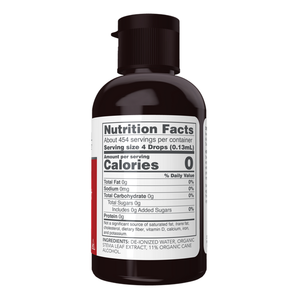 Stevia Extract Liquid Supplement Facts Label