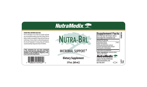 Nutra-BRL Supplement Facts Label
