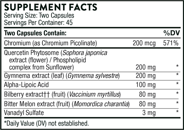 Diabenil Supplement Facts Label