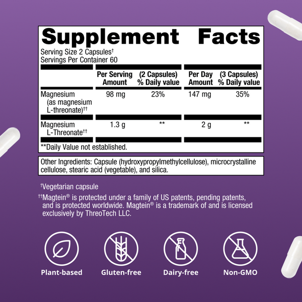 Mag L-Threonate Supplement Facts Label